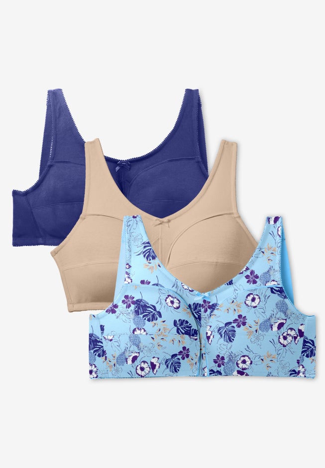 3-Pack Cotton Wireless Bra image number 1