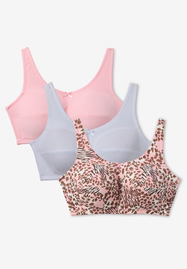 3-Pack Cotton Wireless Bra image number 1