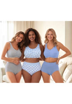 3-Pack Wireless Light Support Cotton Bra