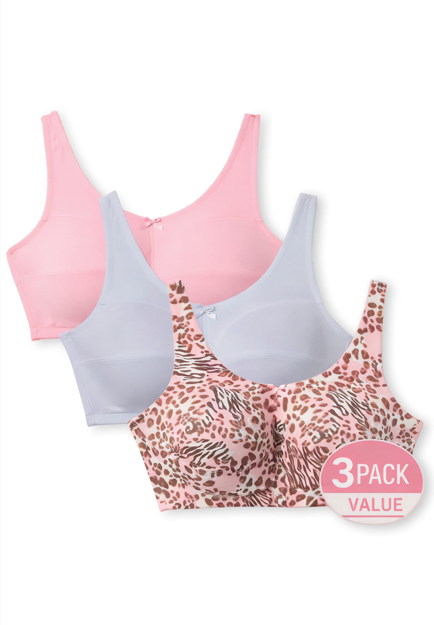 3-Pack Cotton Wireless Bra image number 0