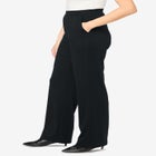 Stretch Ponte Knit Pull-On Wide-Leg Pants image number null