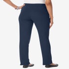 Plus Size Straight Leg Soft Knit Pull On Pant image number null