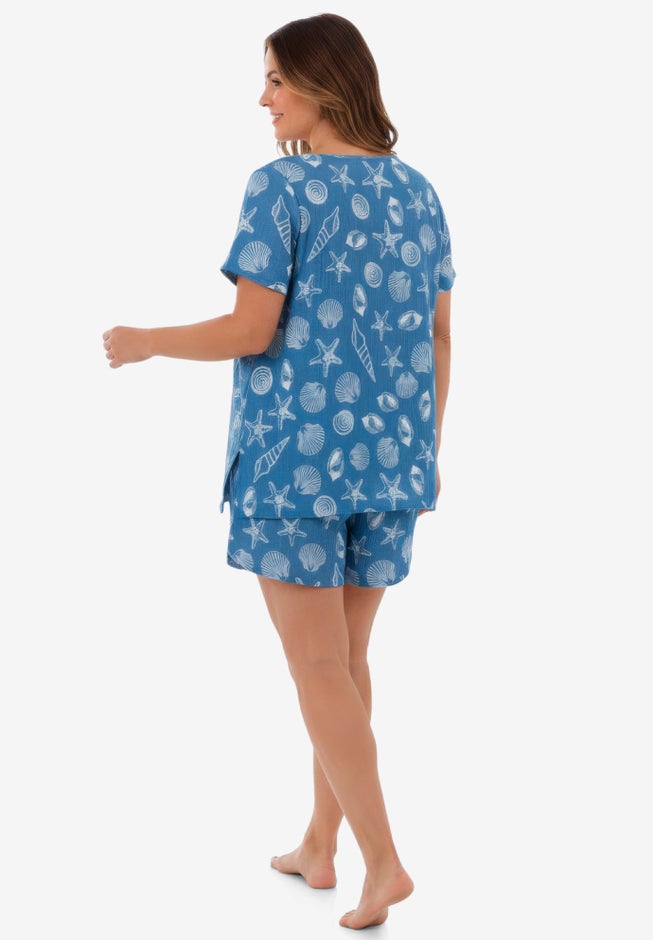 2-Piece Gauze Shorty Pajama Set image number 1