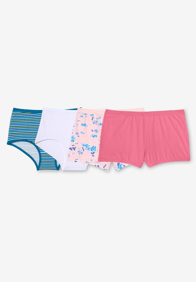 Soft Cotton Brief/Boyshort 4-Pack image number 1