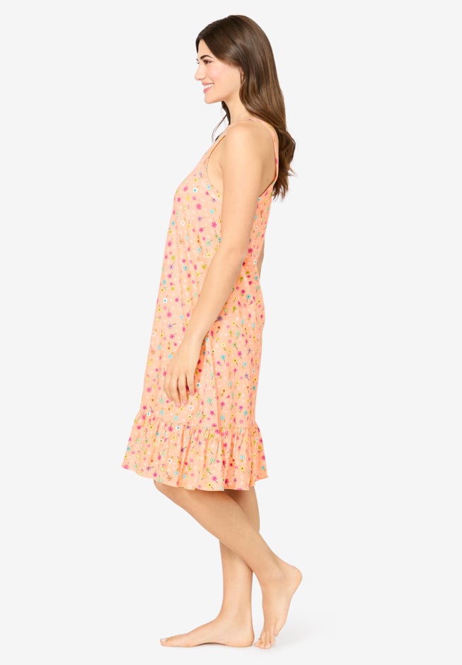 Sleeveless Knit Chemise Sleepshirt image number 2