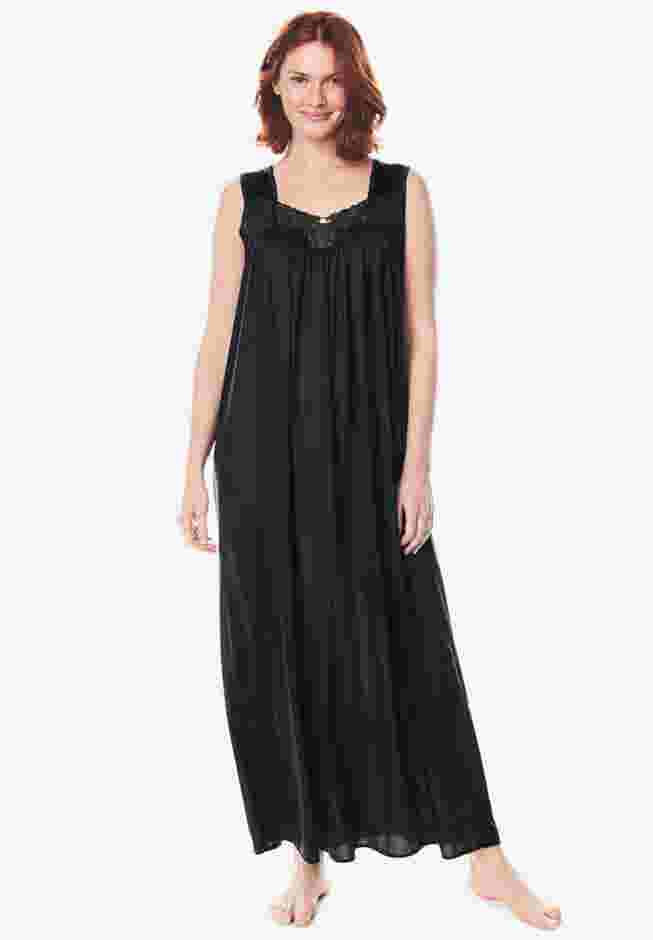 Long Tricot Knit Nightgown image number 0