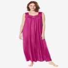 Long Tricot Knit Nightgown image number null