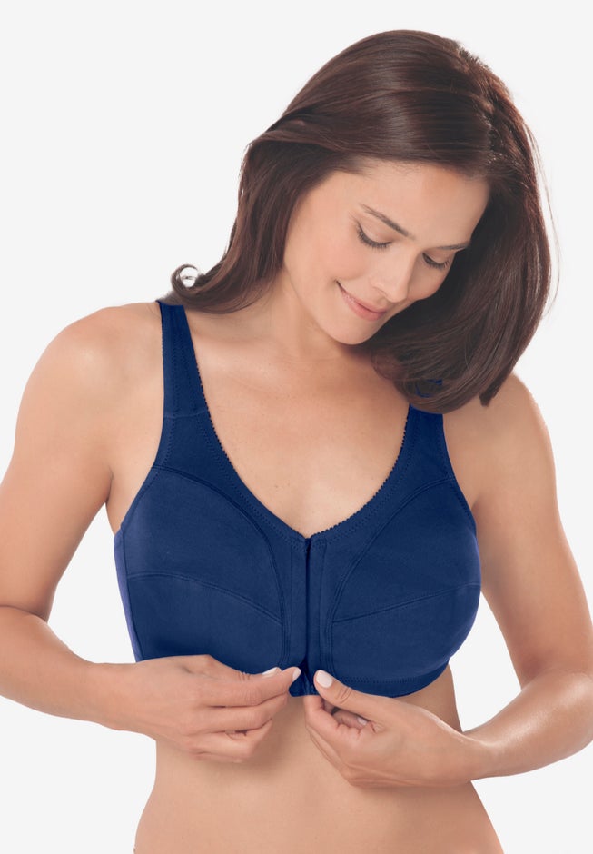 Cotton Front-Close Wireless Bra image number 8