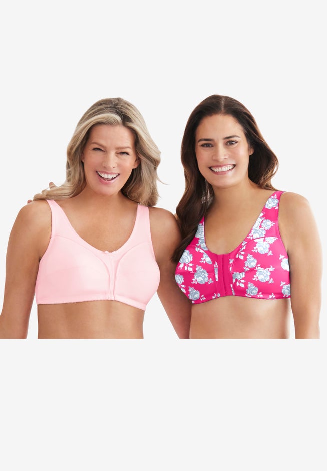 Cotton Front-Close Wireless Bra image number 9