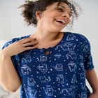 Serenada Keyhole Knit Sleepshirt image number 1