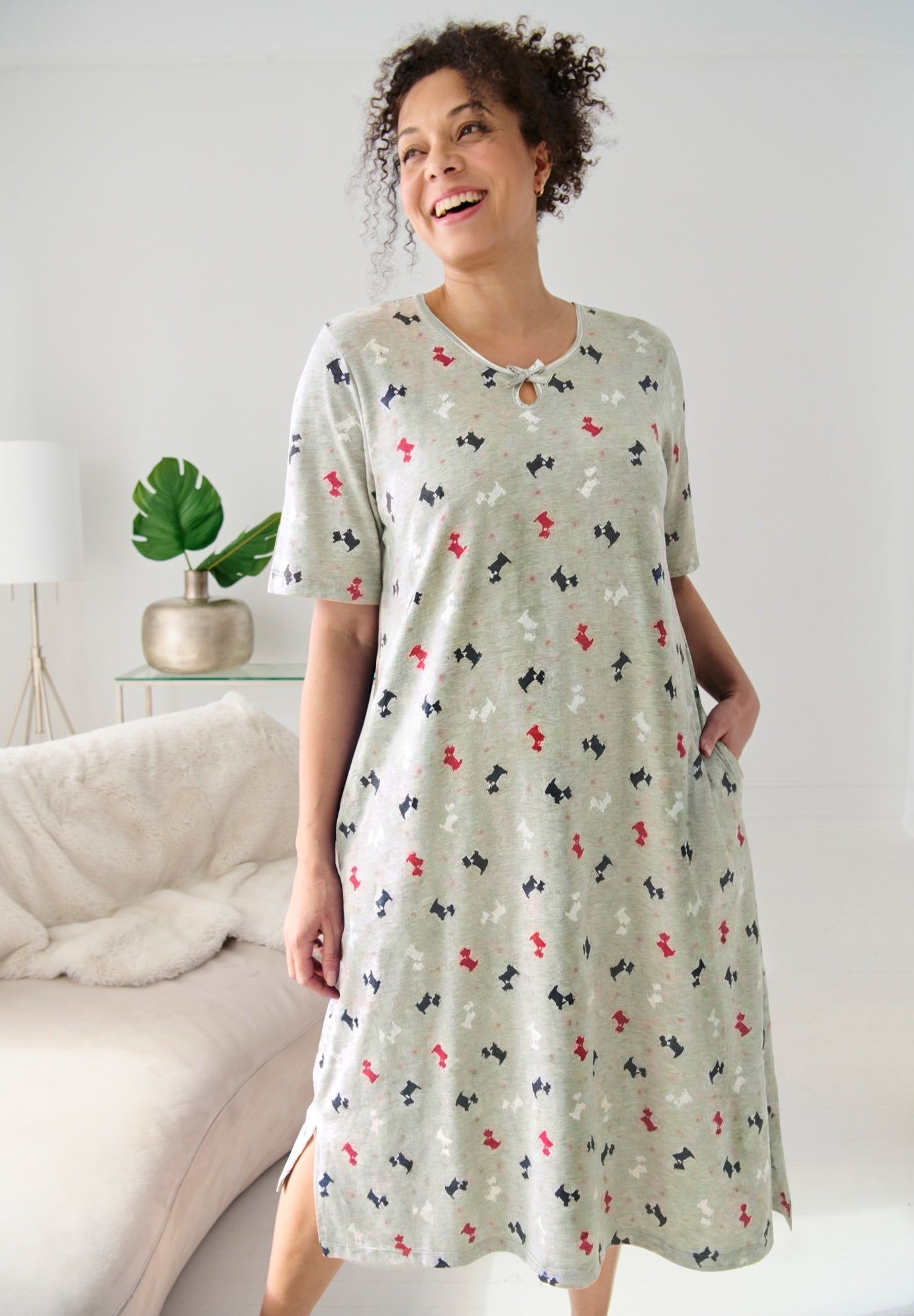 Serenada Keyhole Knit Sleepshirt image number 0