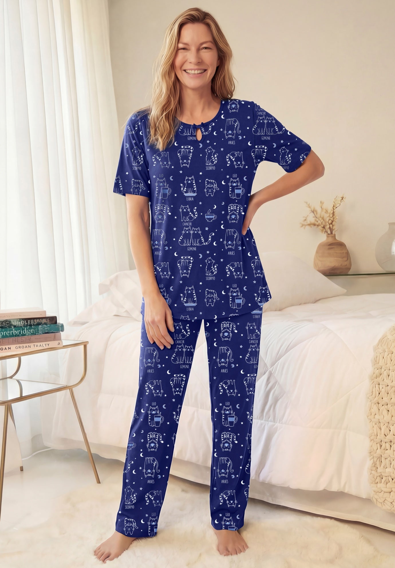 Serenada 2 Piece Keyhole Pajama Set image number 3
