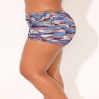 Shirred Mesh Swim Brief & Skirt Set image number 5