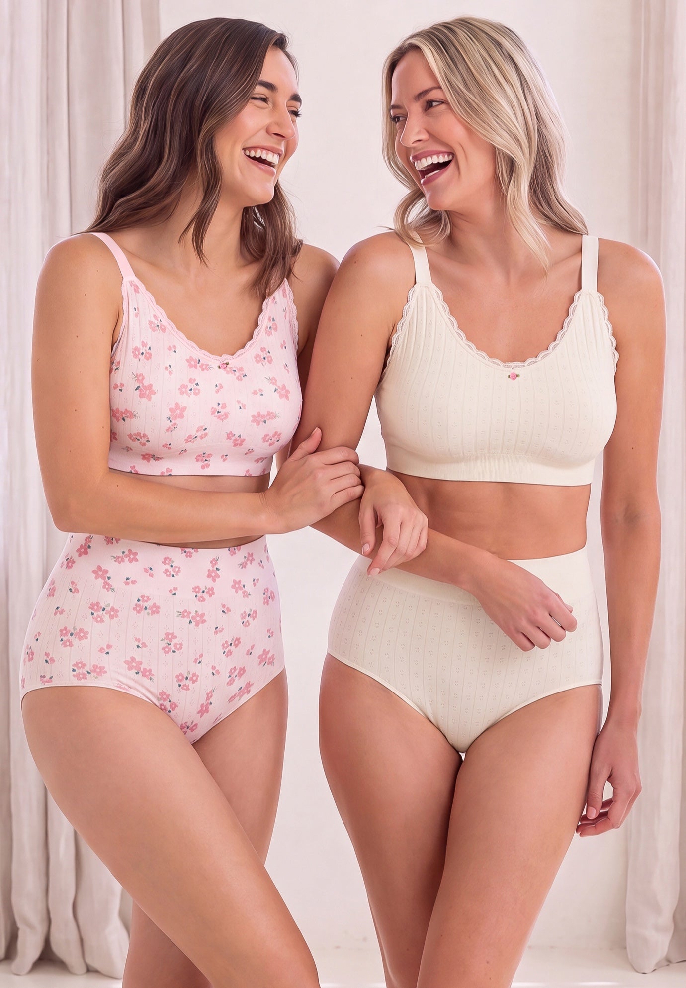 Comfort Choice&reg; Pointelle Leisure Bra 2-Pack image number 0