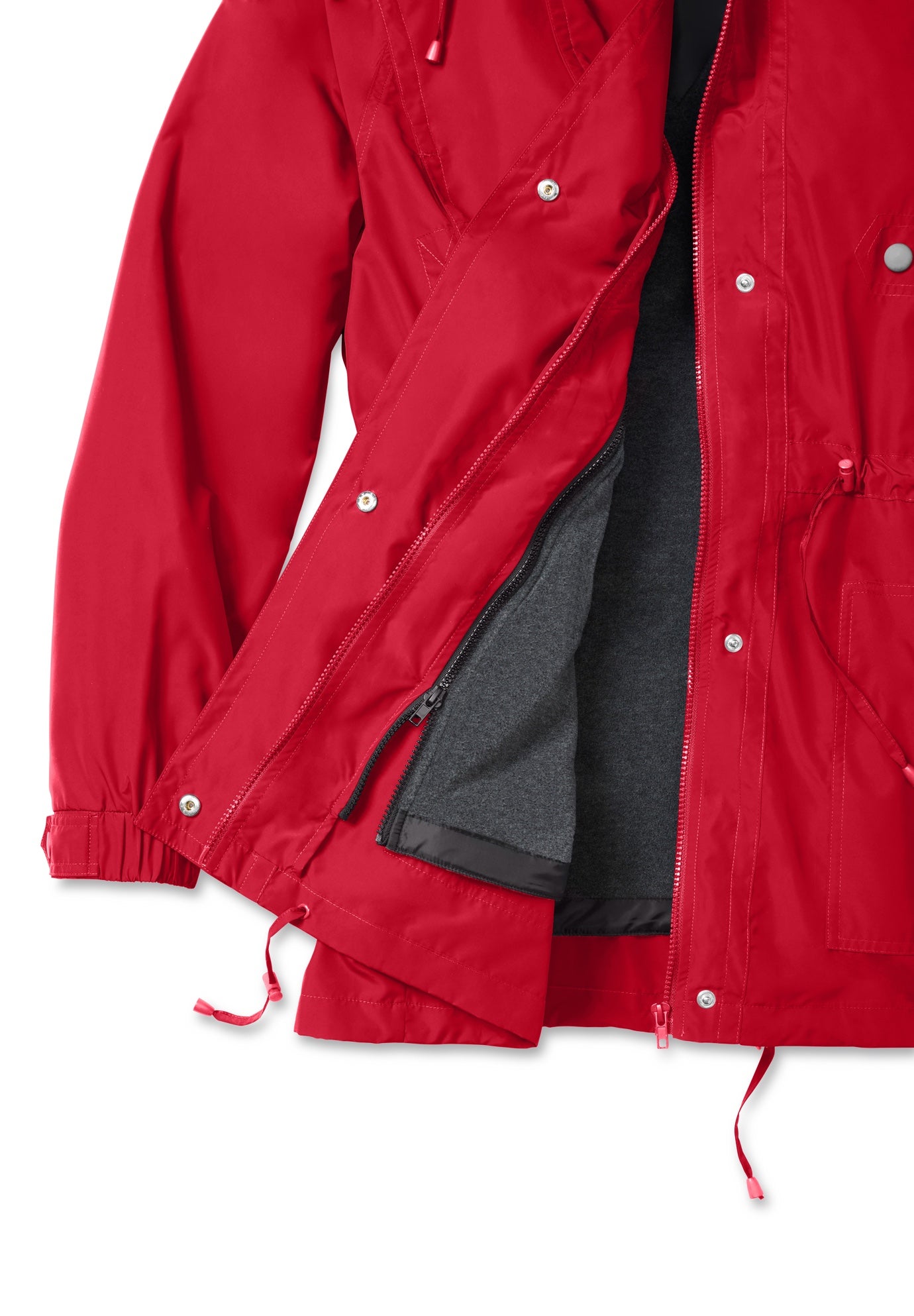 Taslon&reg; Anorak Jacket with Removable Fleece Lining image number 5