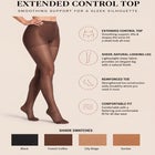 Silky Toes Control Top Ultra Soft Sheer Single Pair Tights image number null