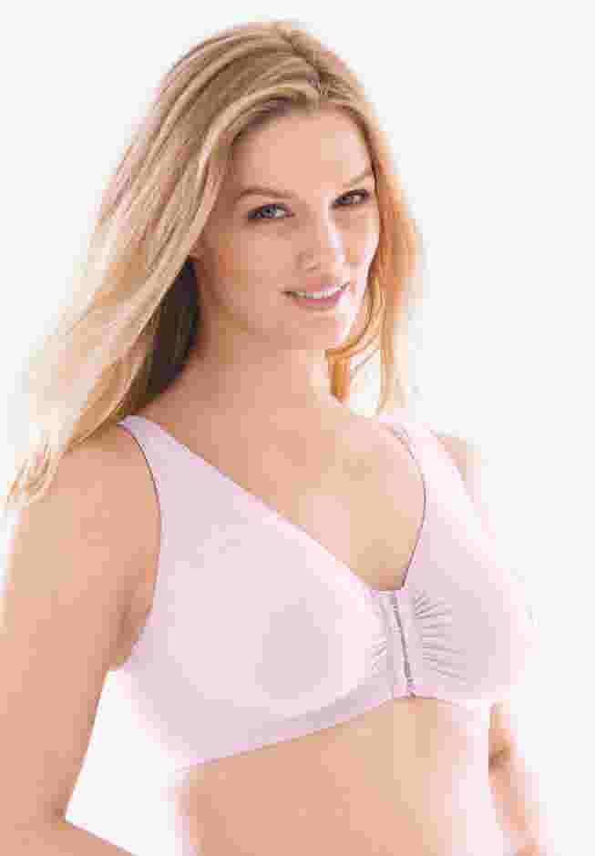 Leading Lady® Meryl Cotton Front-Close Wireless Bra image number 4