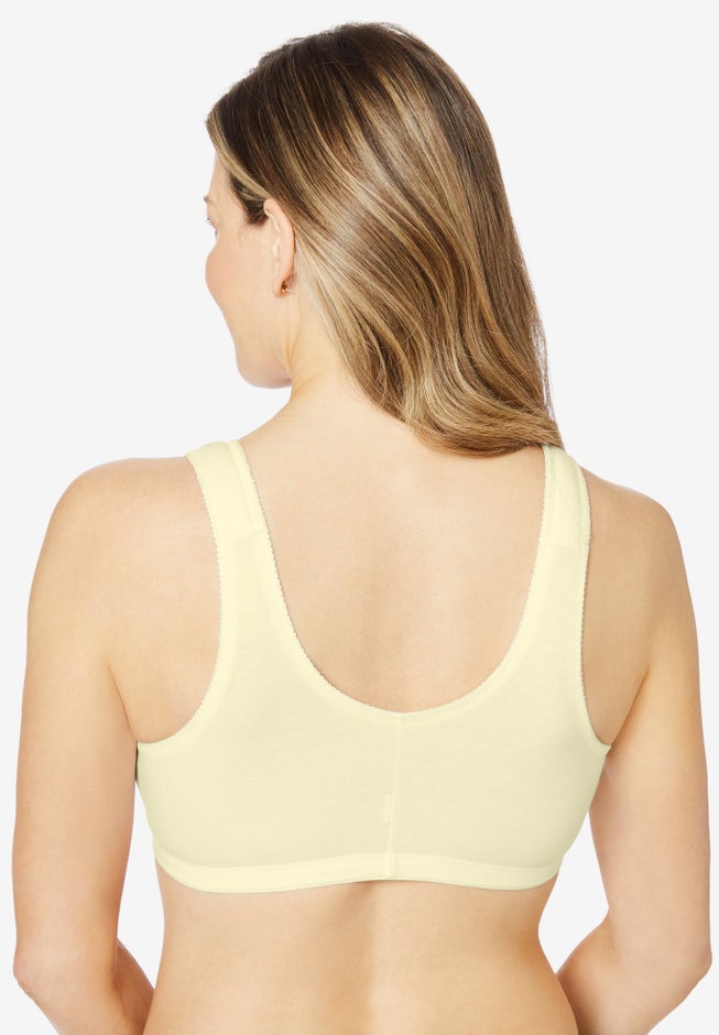 Leading Lady® Meryl Cotton Front-Close Wireless Bra image number 1