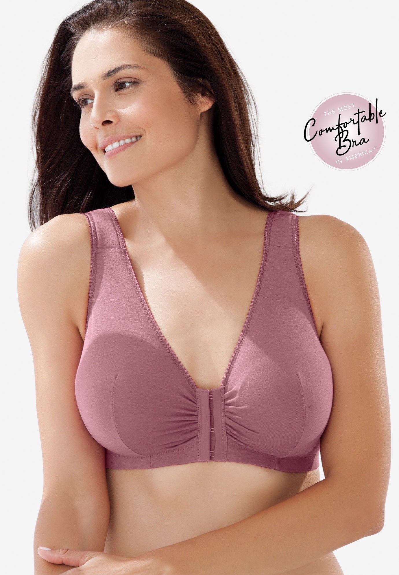 Leading Lady&reg; Meryl Cotton Front-Close Wireless Bra image number 0