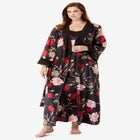 The Luxe Satin Short Peignoir Set image number null