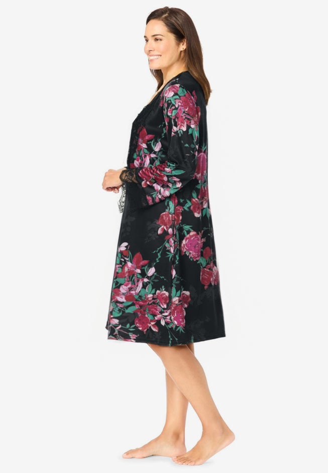 The Luxe Satin Short Peignoir Set image number 2