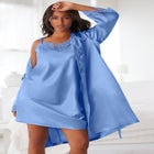 The Luxe Satin Short Peignoir Set image number null