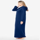 Long Hooded Fleece Sweatshirt Robe image number null