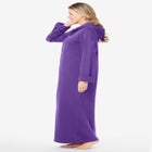 Long Hooded Fleece Sweatshirt Robe image number null