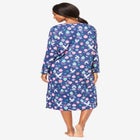 Long-Sleeve Henley Print Sleepshirt  image number null