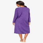 Long-Sleeve Henley Print Sleepshirt image number null