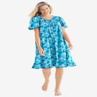 Short Floral Print Cotton Gown image number null
