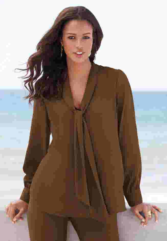 Long Sleeve Bow Blouse image number 0