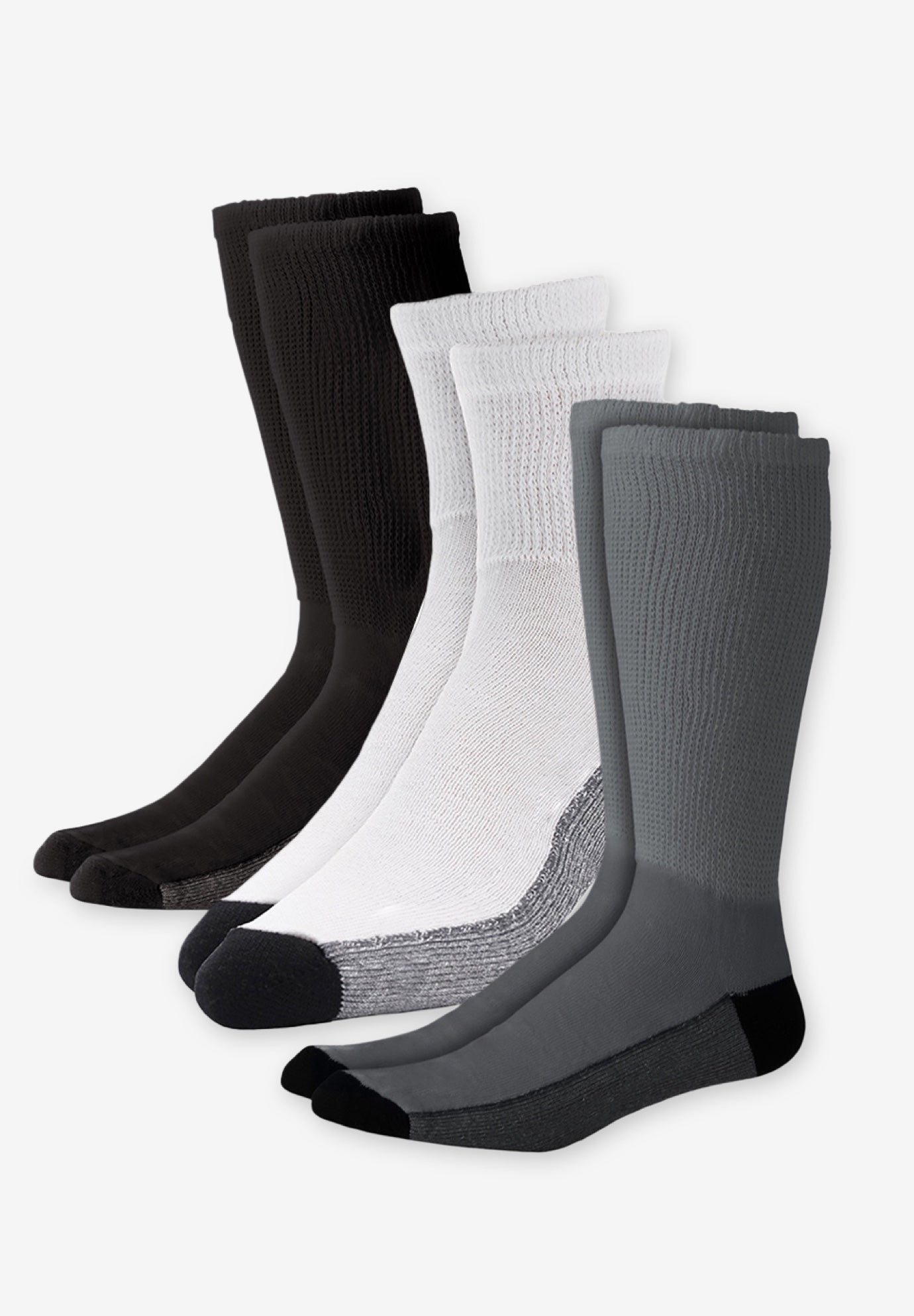 Full Length Cushioned Crew Socks 3-Pack image number 0