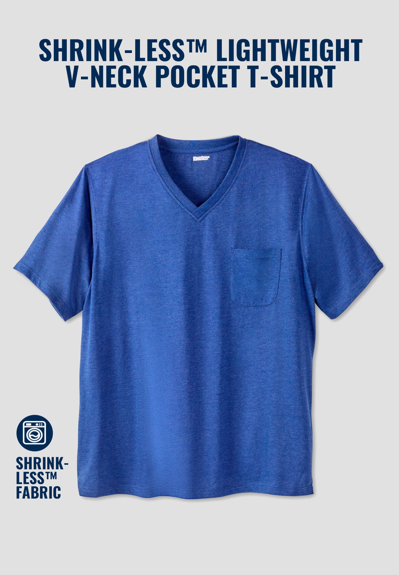 Shrink-Less Lightweight V-Neck Pocket T-Shirt image number 2