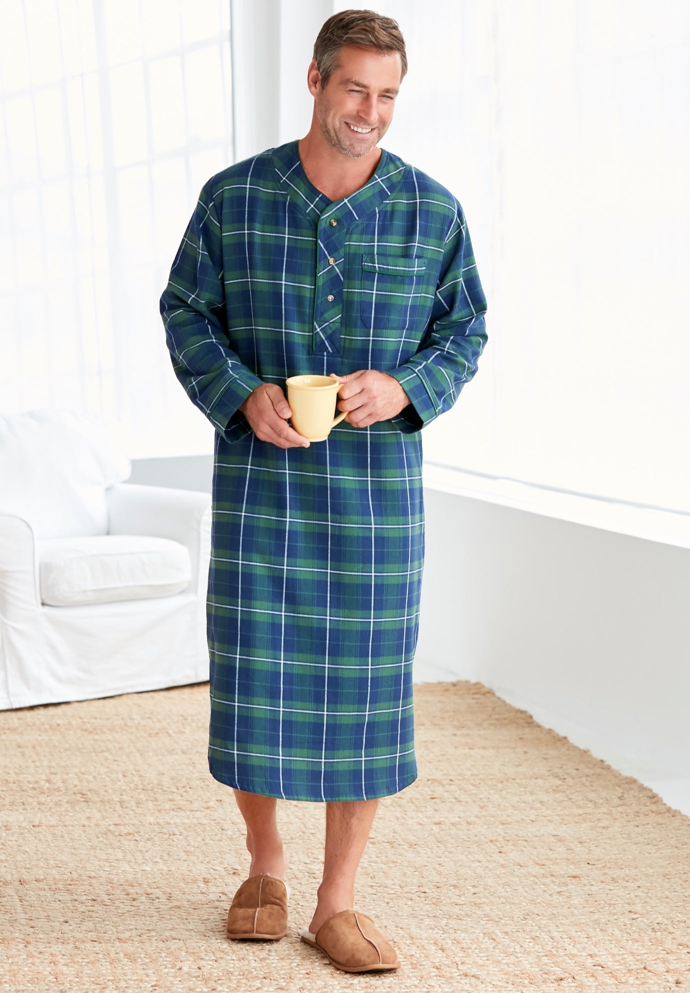 Plaid Flannel Nightshirt image number 1