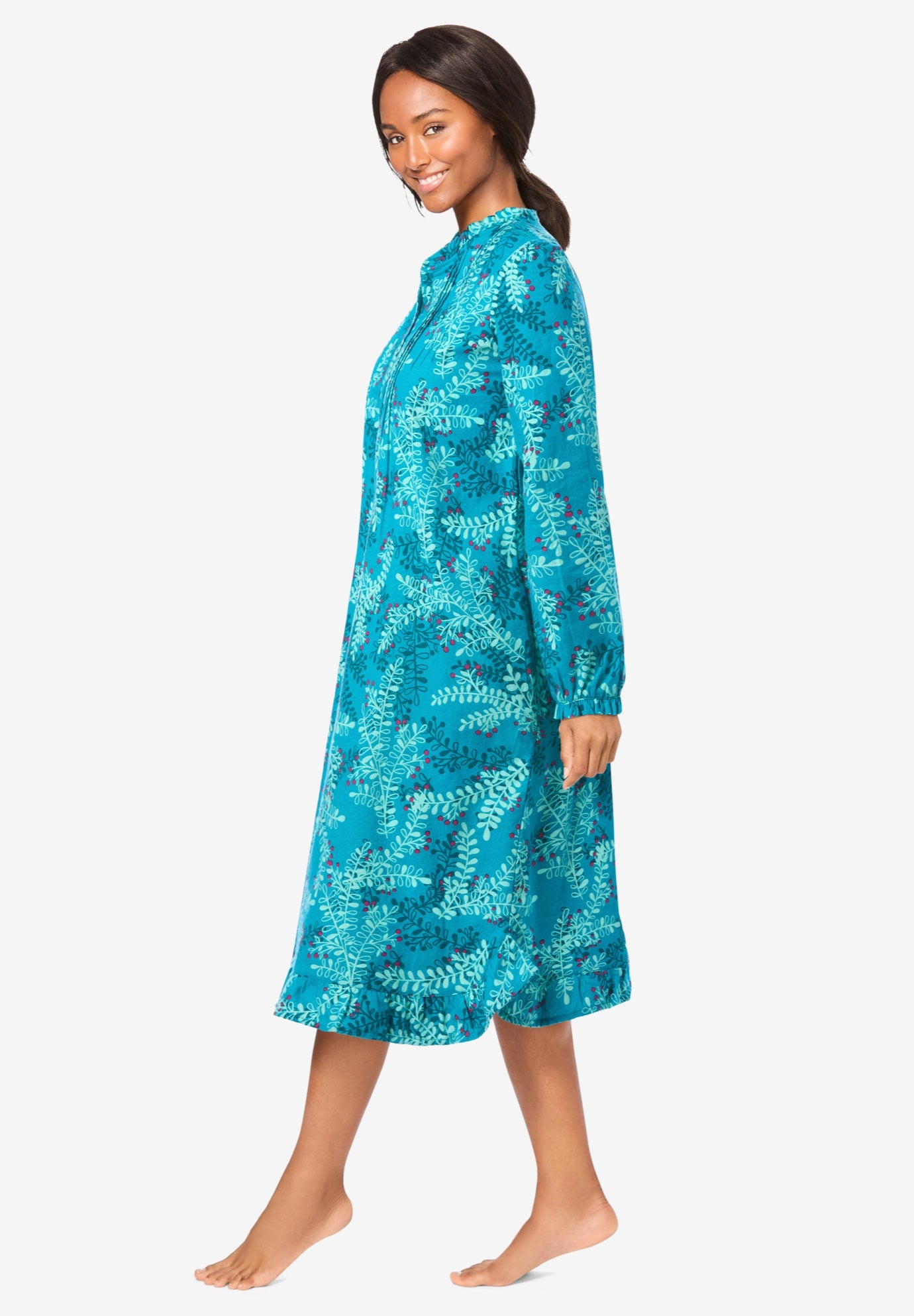 Cotton Flannel Print Short Gown image number 2