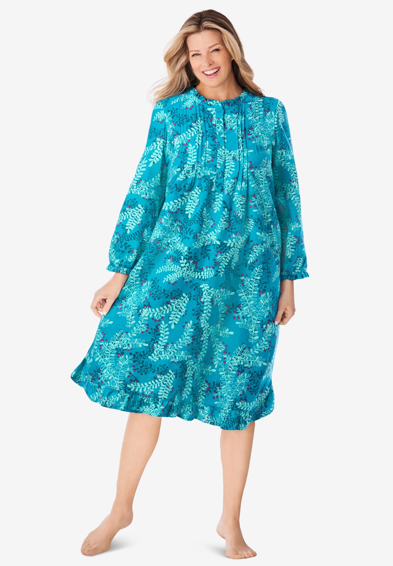 Cotton Flannel Print Short Gown image number 0