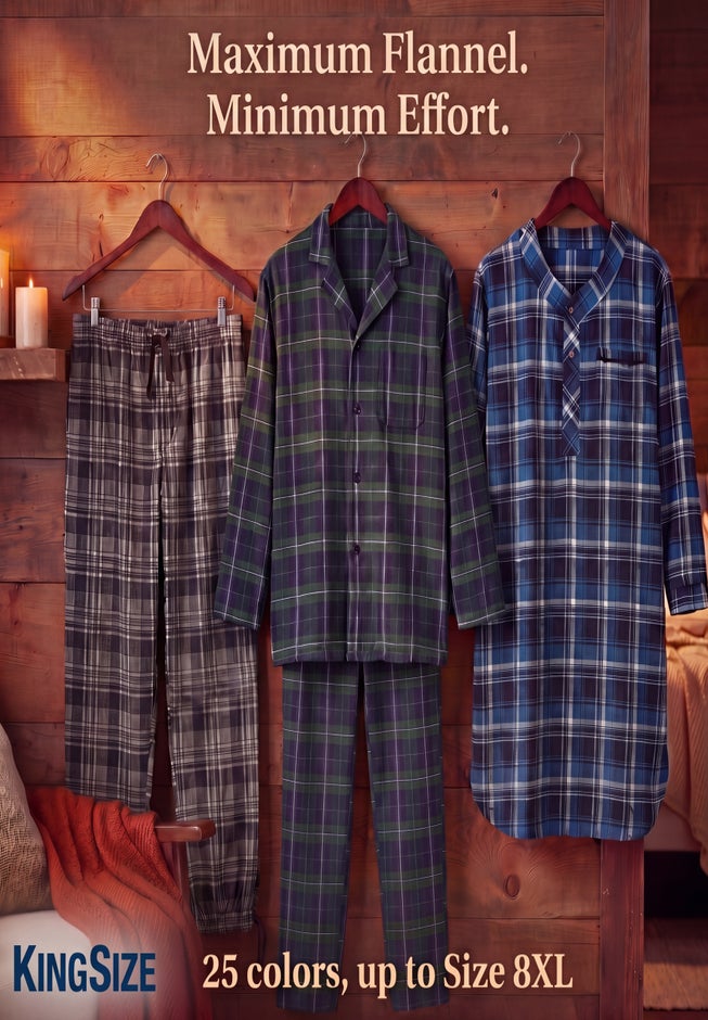 Plaid Flannel Pajama Set image number 5
