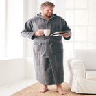 Terry Velour Hooded Maxi Robe image number null