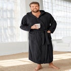 Terry Velour Hooded Maxi Robe image number null