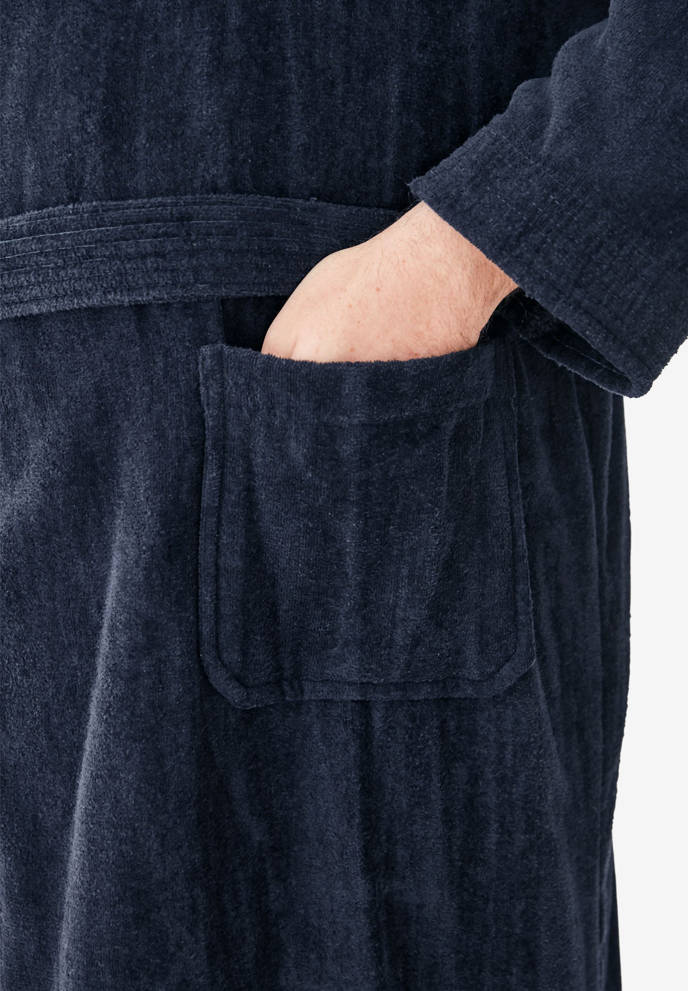 Terry Velour Hooded Maxi Robe image number 3