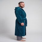 Terry Velour Hooded Maxi Robe image number 2