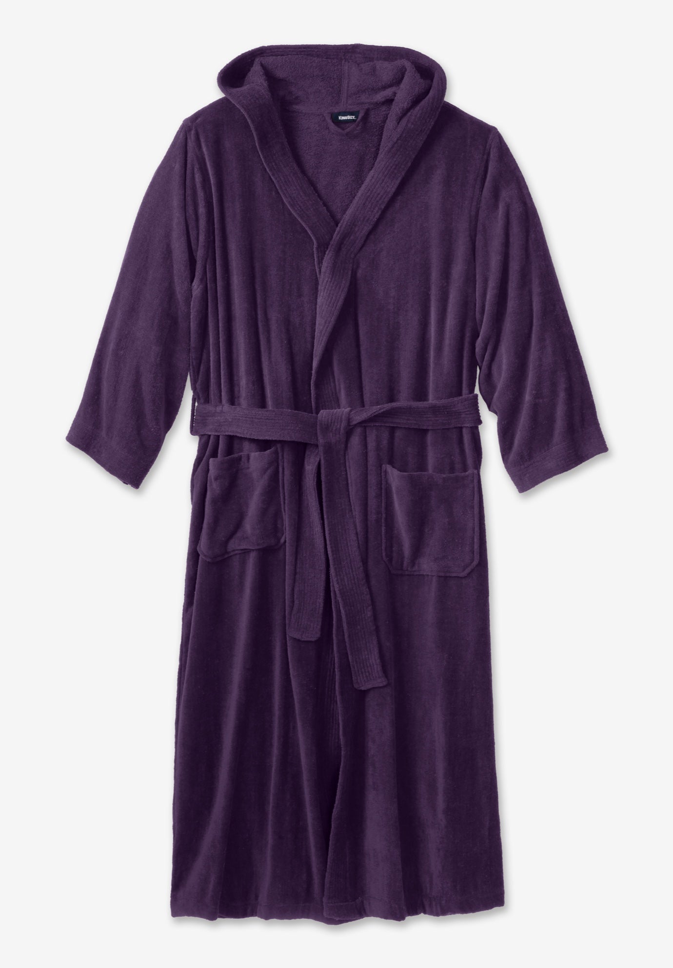 Terry Velour Hooded Maxi Robe image number 4