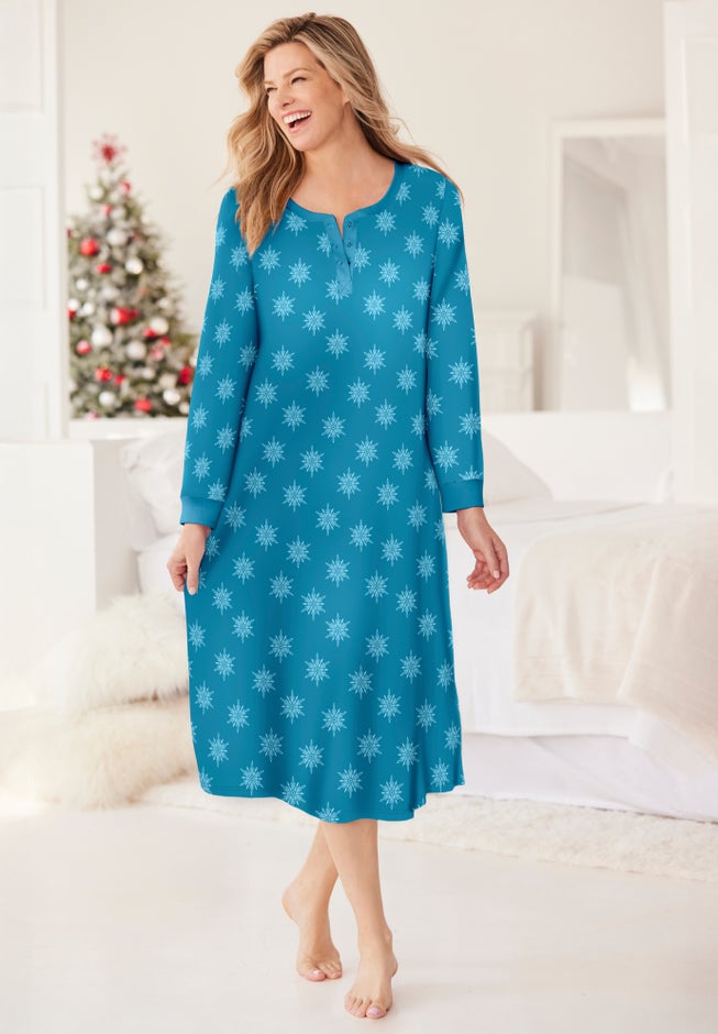 Thermal Henley Nightgown image number 6