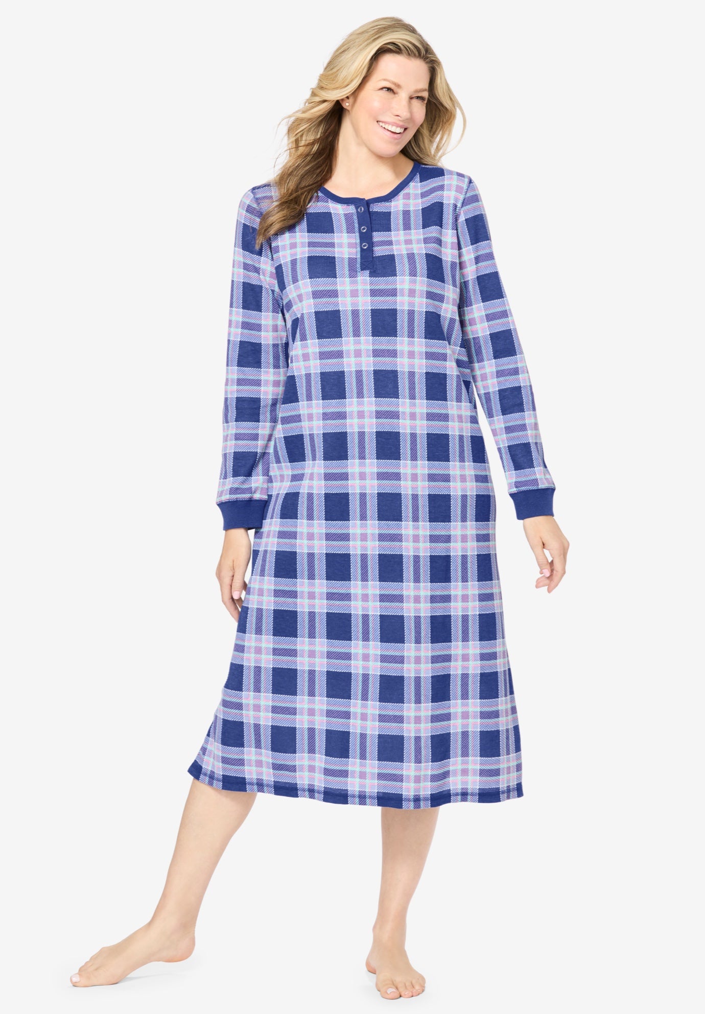 Thermal Henley Sleepshirt image number 0