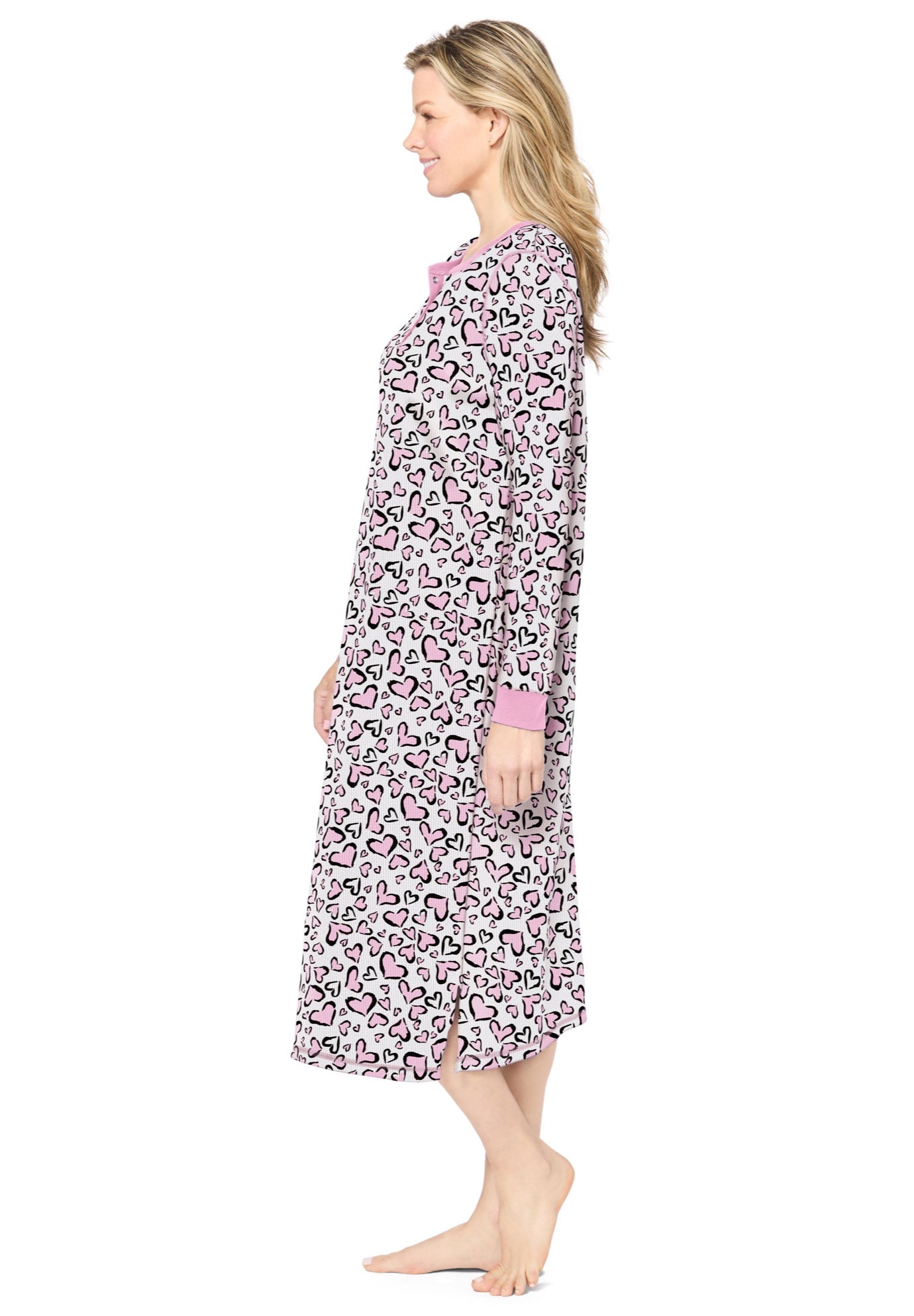 Thermal Henley Sleepshirt image number 2