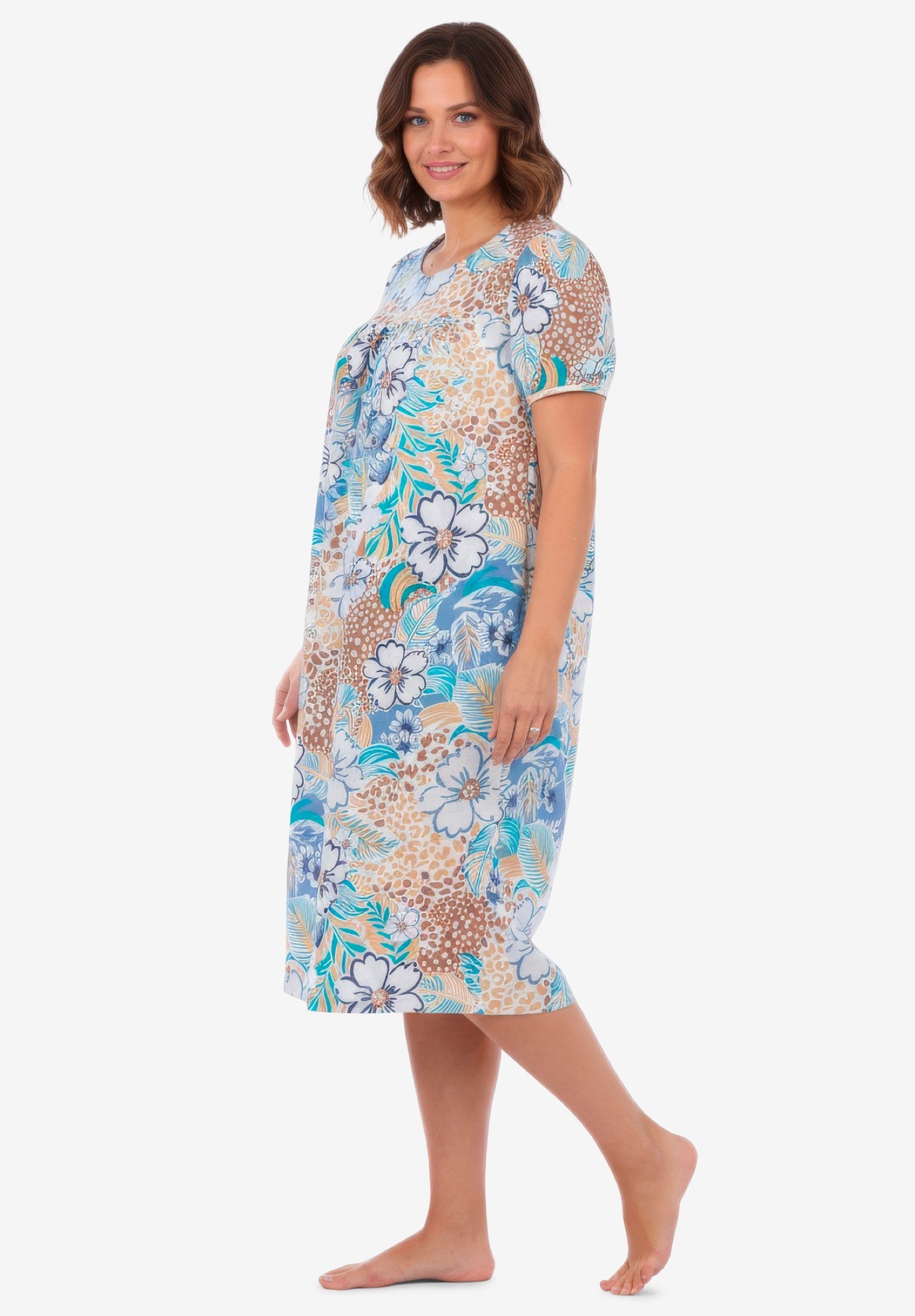 Short Print Shirred Lounger image number 2