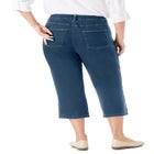 Stretch Denim Five-Pocket Capri Jeans image number null