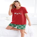 Knit PJ Short Set image number null