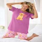 Knit PJ Short Set image number null